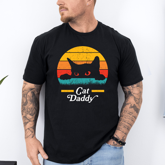 Cat Daddy, 80s Vintage, Men's Graphic Tee, Trending, Tshirt