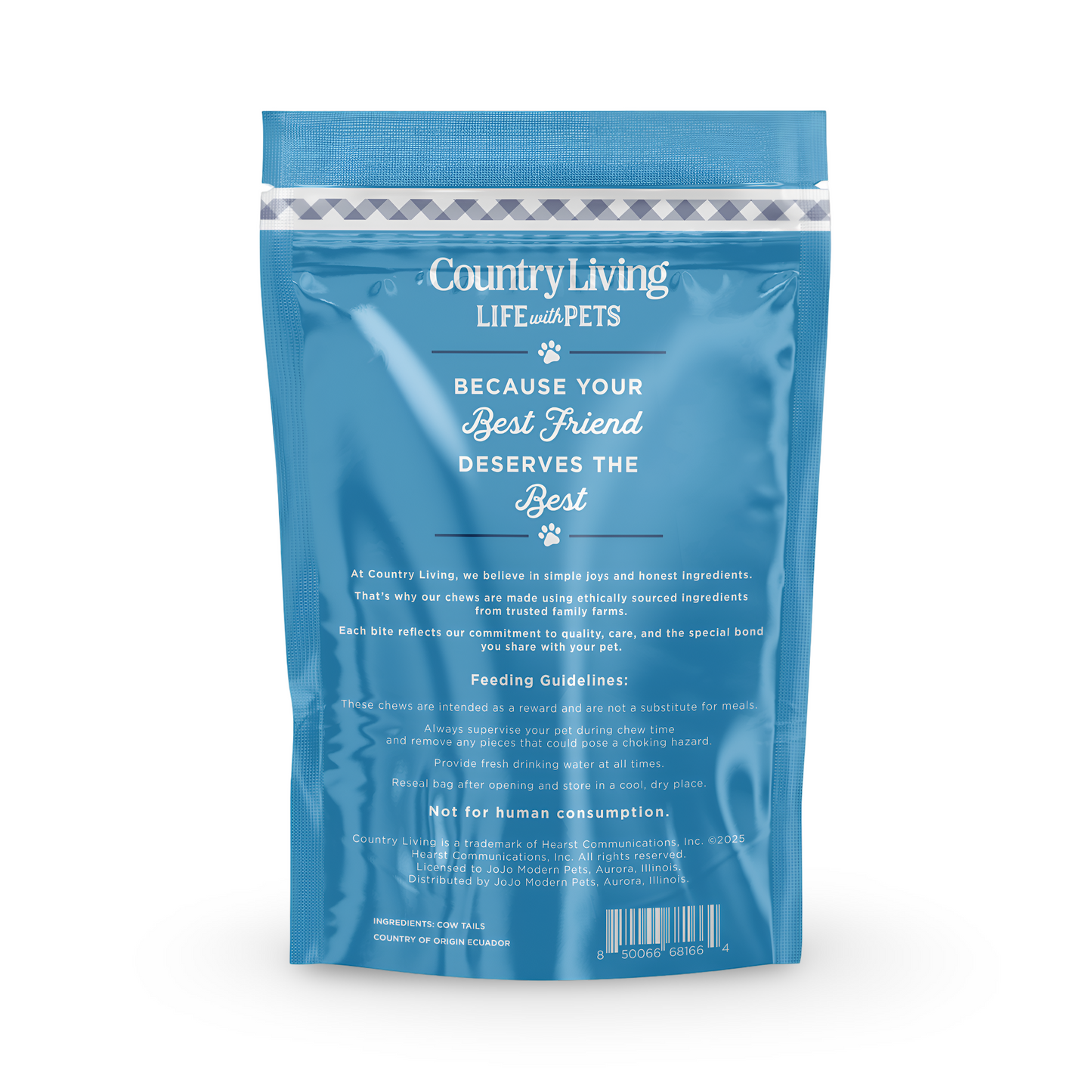 Country Living 5”-7” Cow Tails Dog Chews – 10 Count Bag – All-Natural, Single-Ingredient, Long-Lasting Beef Chews – High-Protein, Grain-Free – Promotes Dental Health