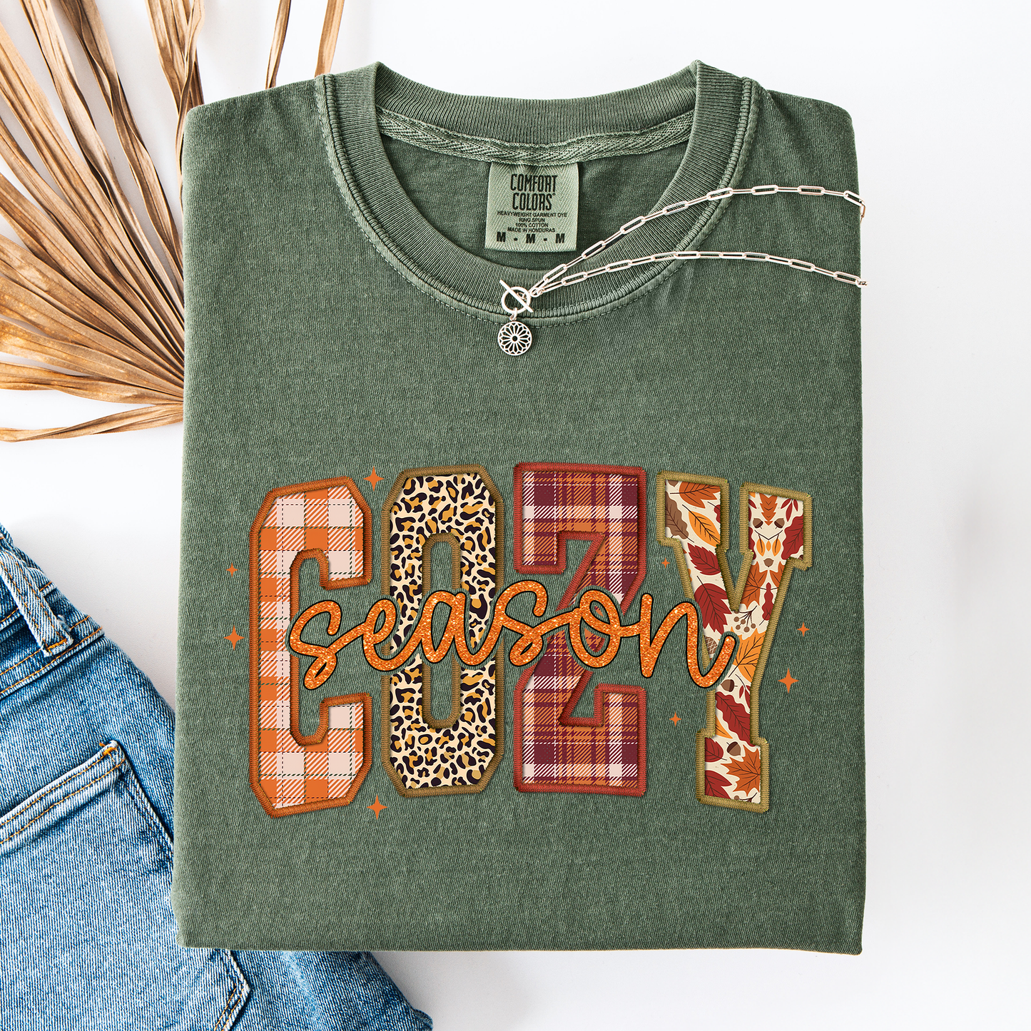 Cozy Season, Patterns, Fall Vibes, Retro Varsity, Autumn, Pumpkin, Comfort Colors T-Shirt