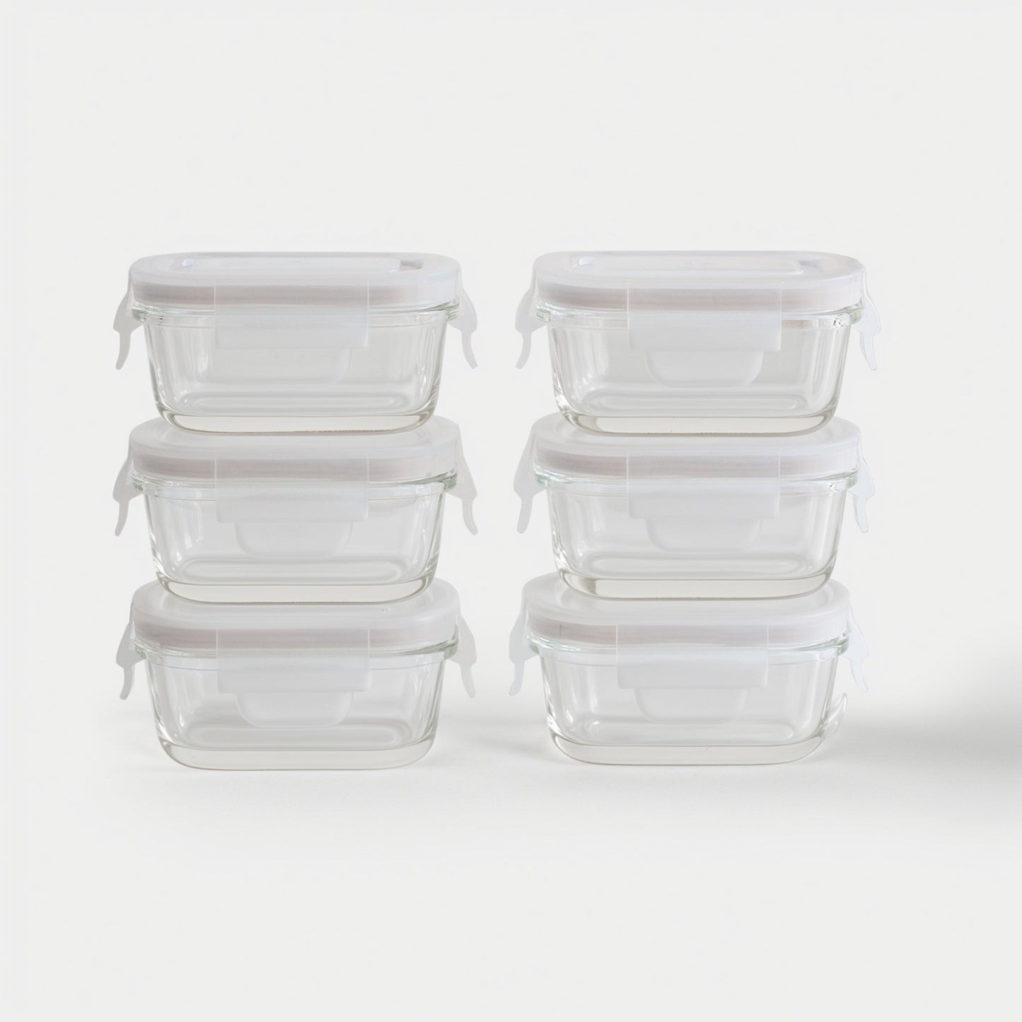 Mini Glass Container Set - Rectangular (Vanilla)