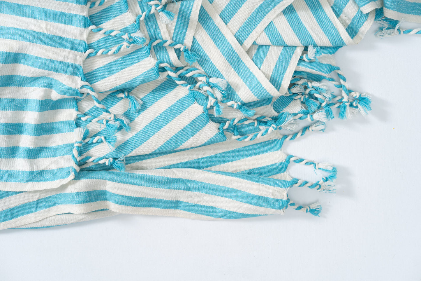 Girit Turquoise Cotton Linen Towel