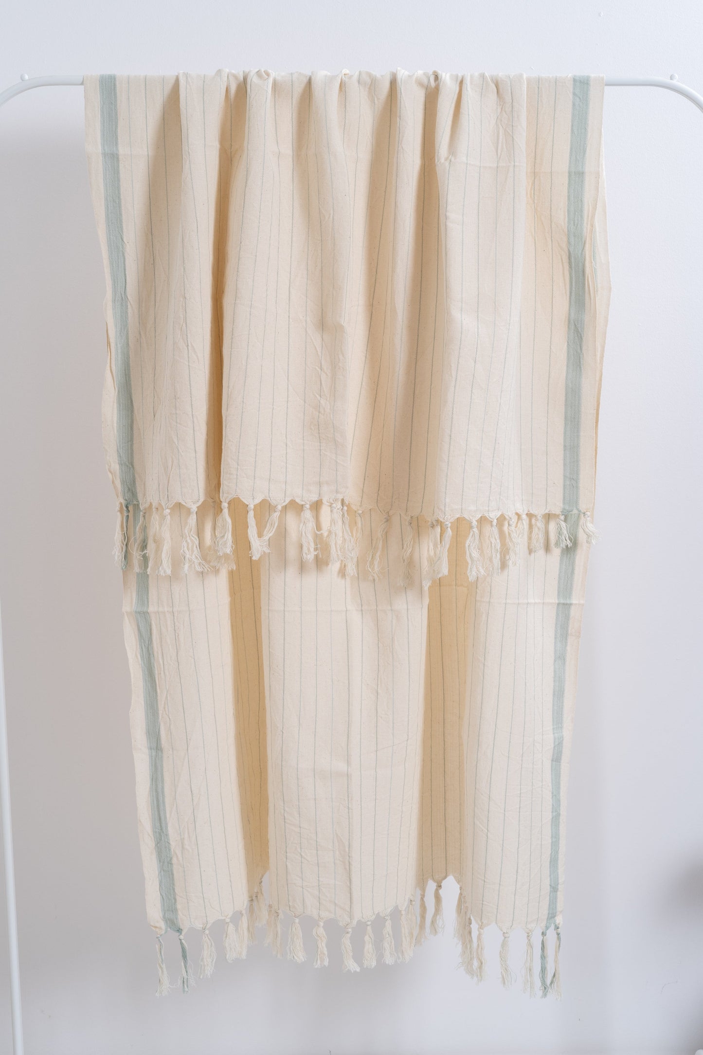 Drama Blue Cotton Linen Towel