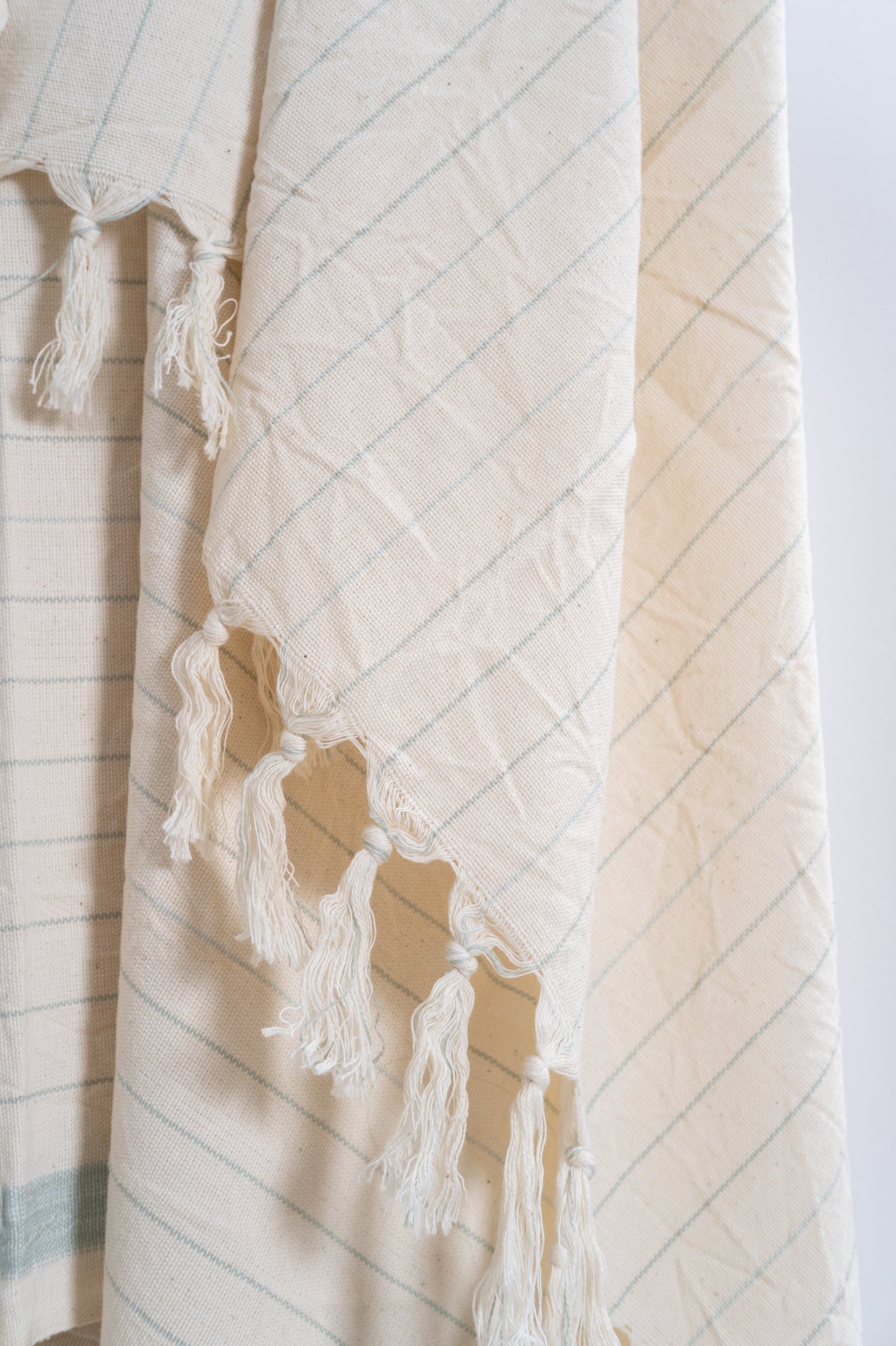 Drama Blue Cotton Linen Towel