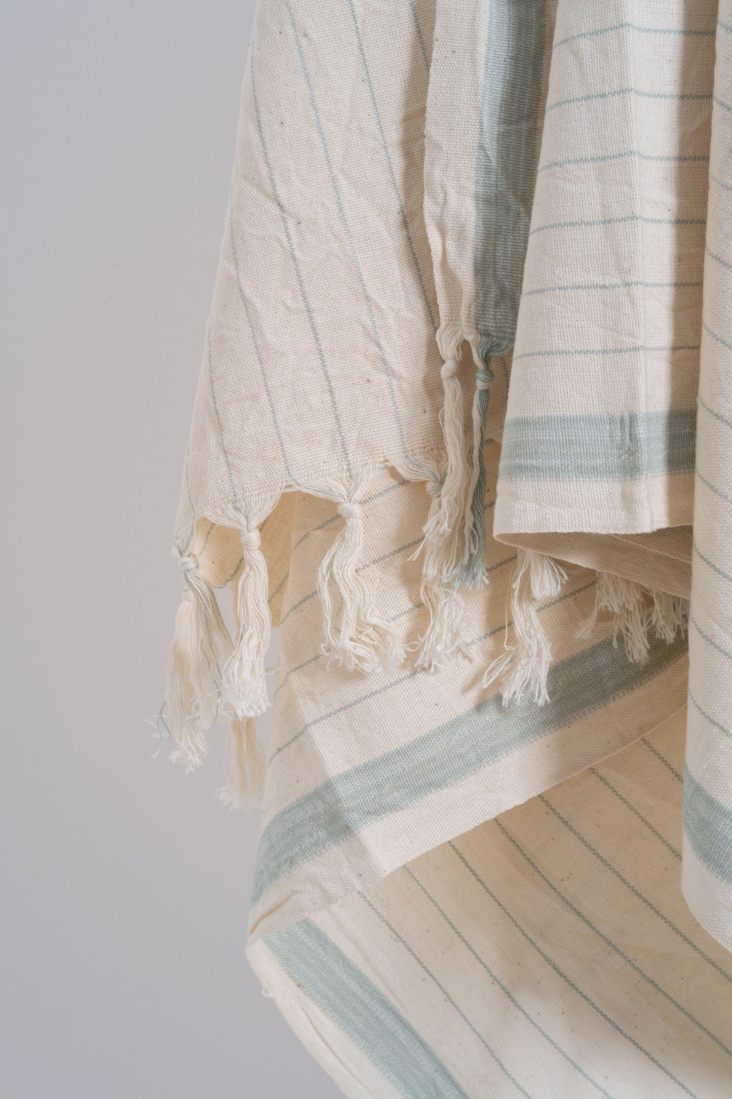 Drama Blue Cotton Linen Towel
