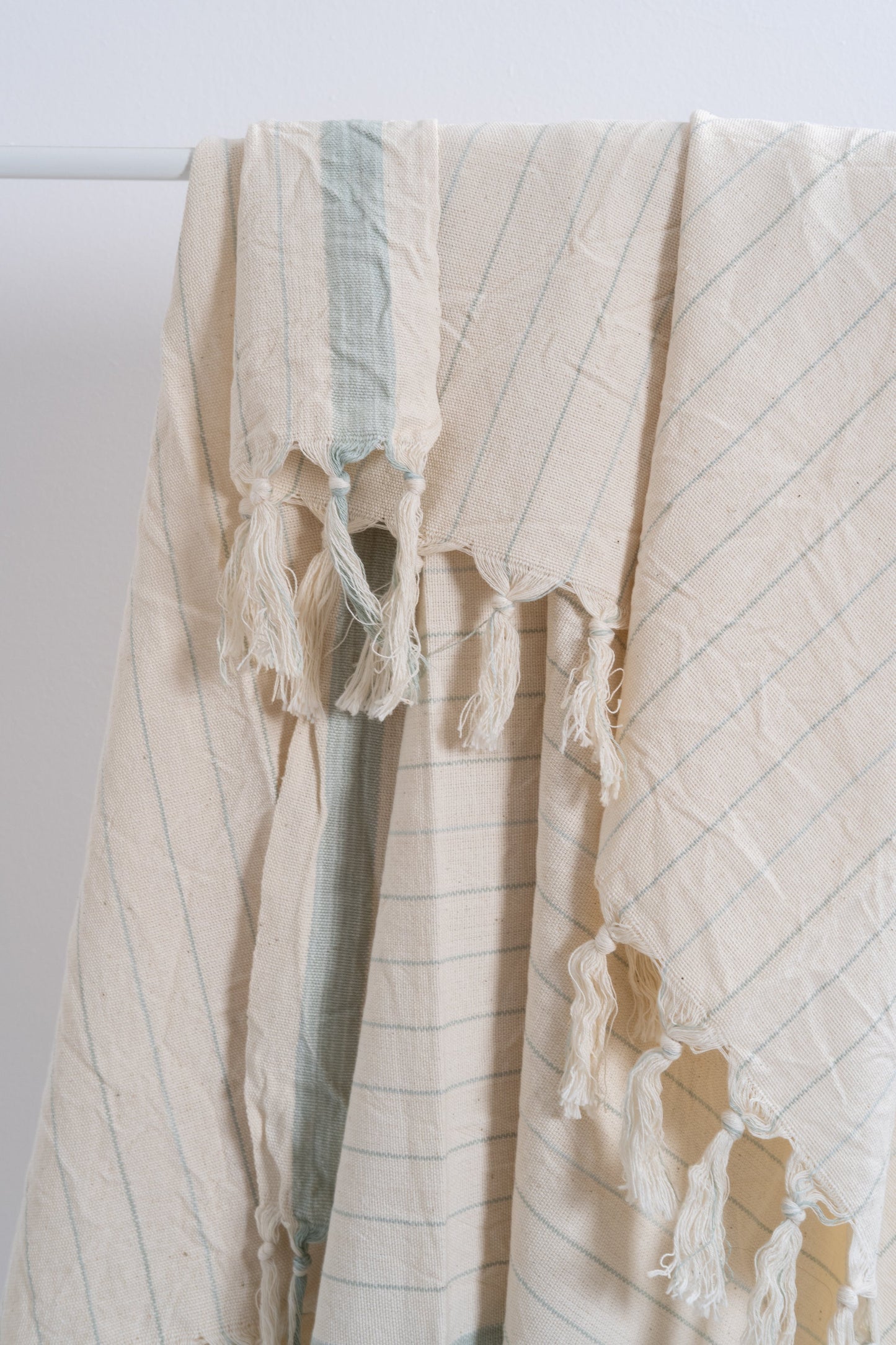 Drama Blue Cotton Linen Towel