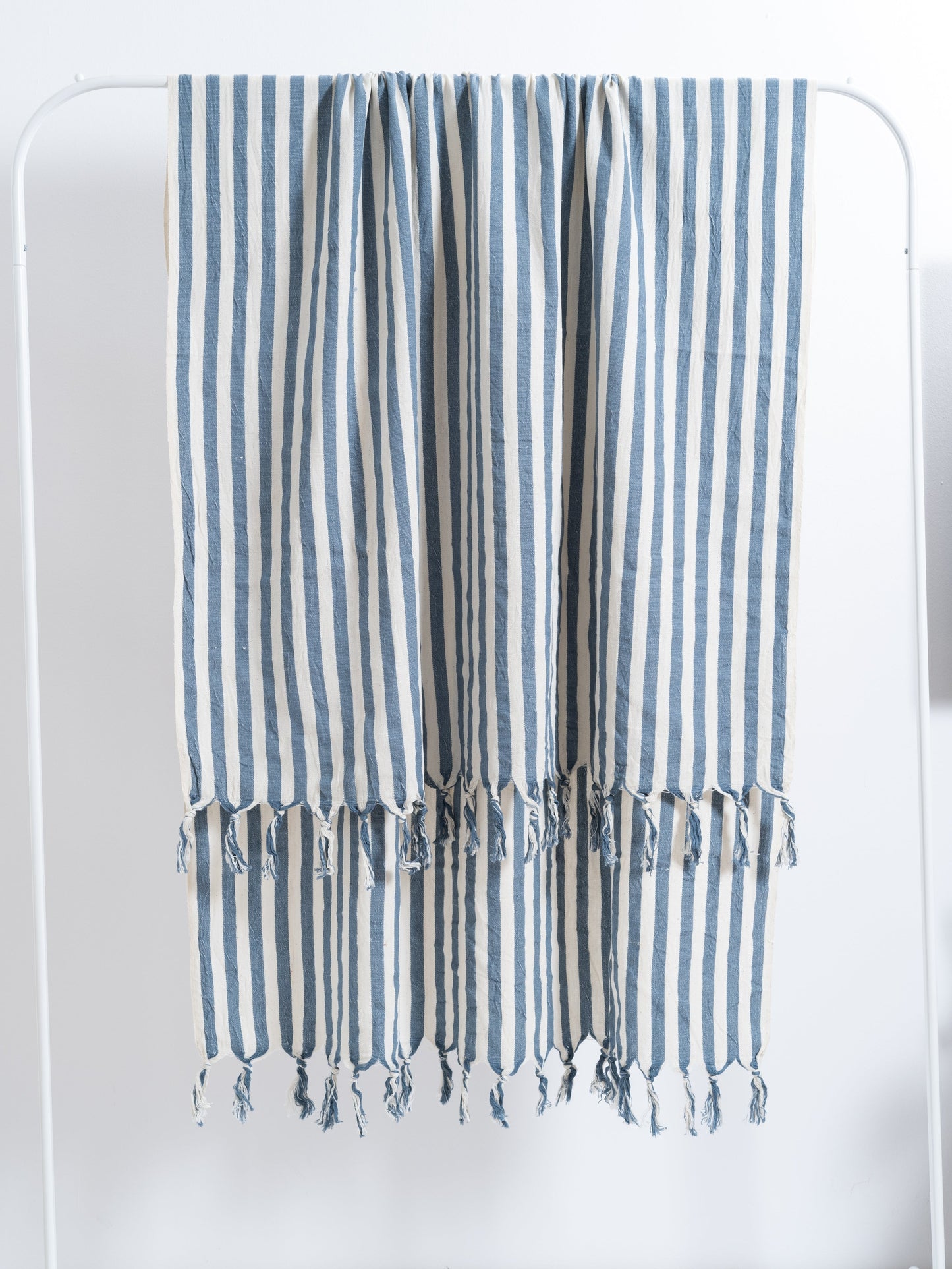 Girit Blue Cotton Linen Towel