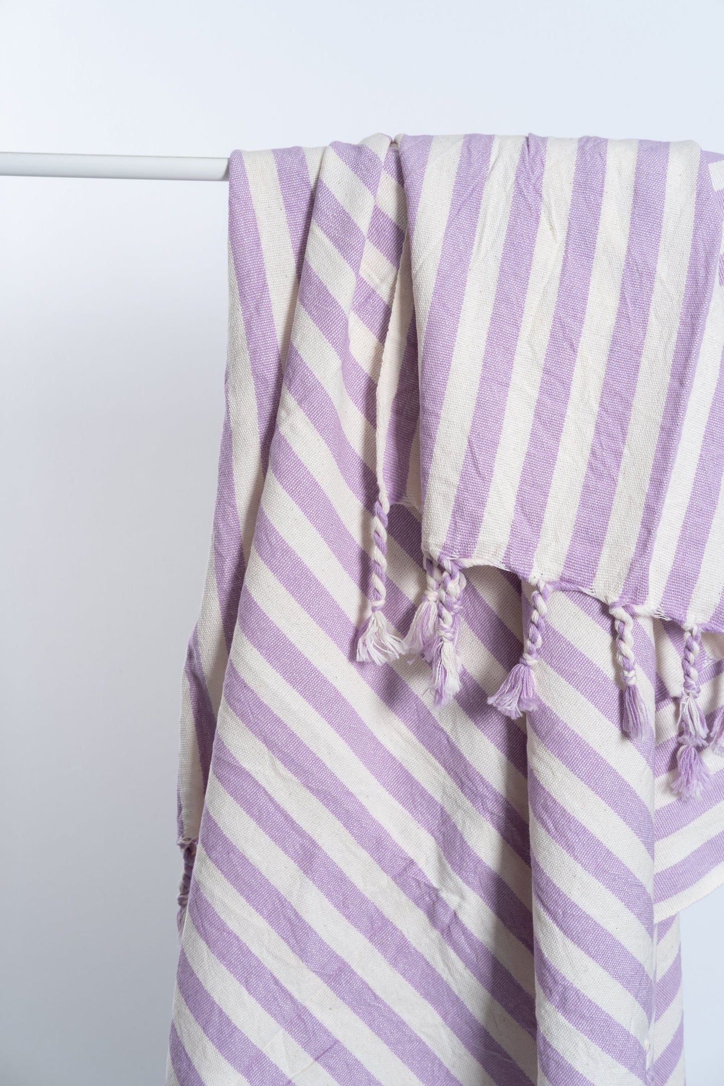 Girit Lilac Cotton Linen Towel