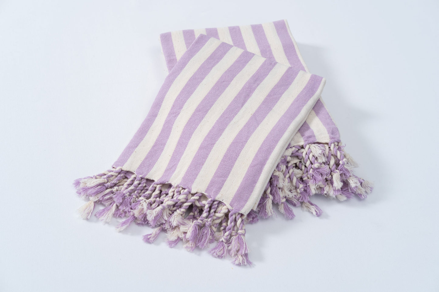 Girit Lilac Cotton Linen Towel