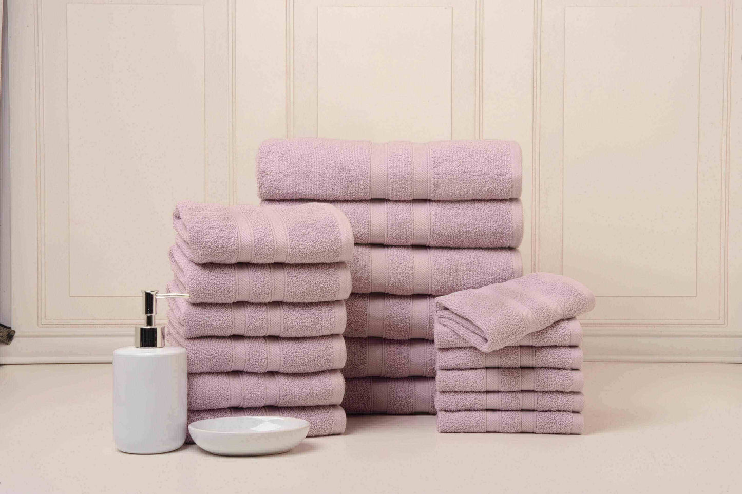 Bibb Home 18 Piece Egyptian Cotton Towel Set