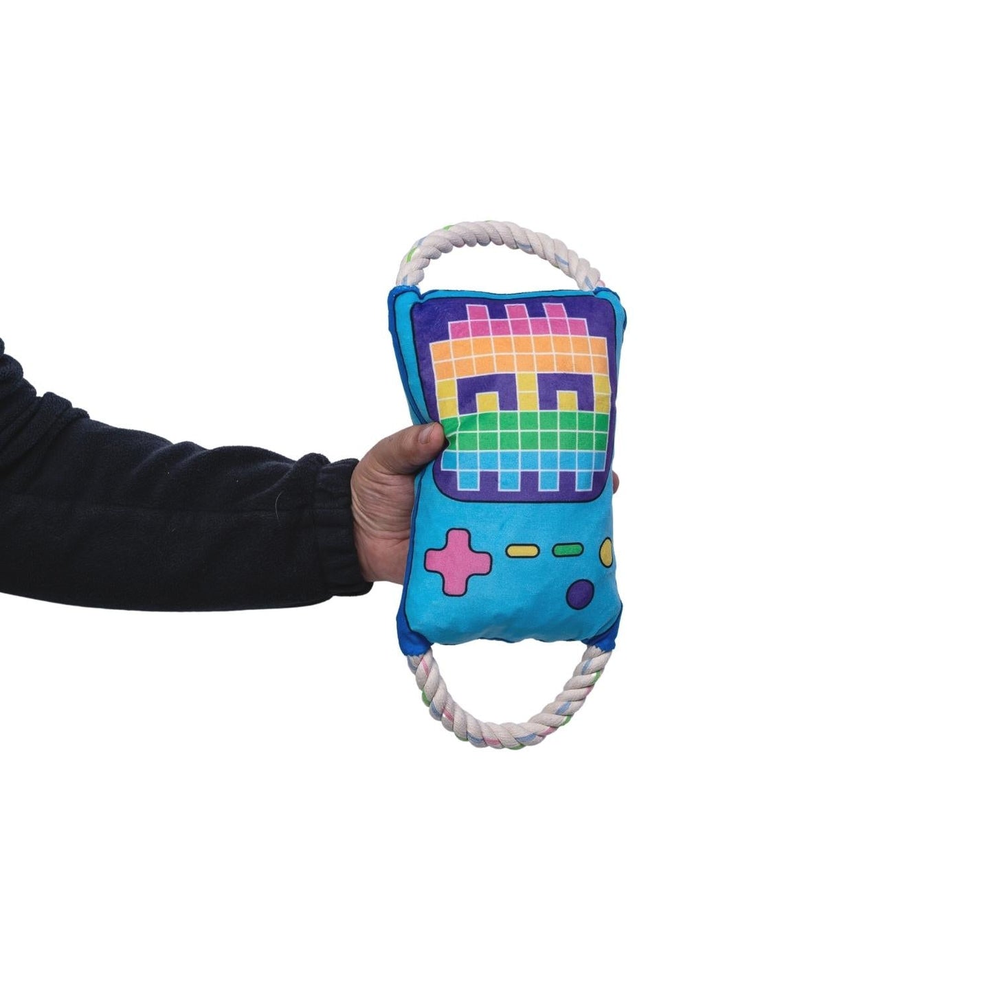 Retro Gamer Plush Dog Toy – with Squeaker & Crinkle Paper for Fun Play