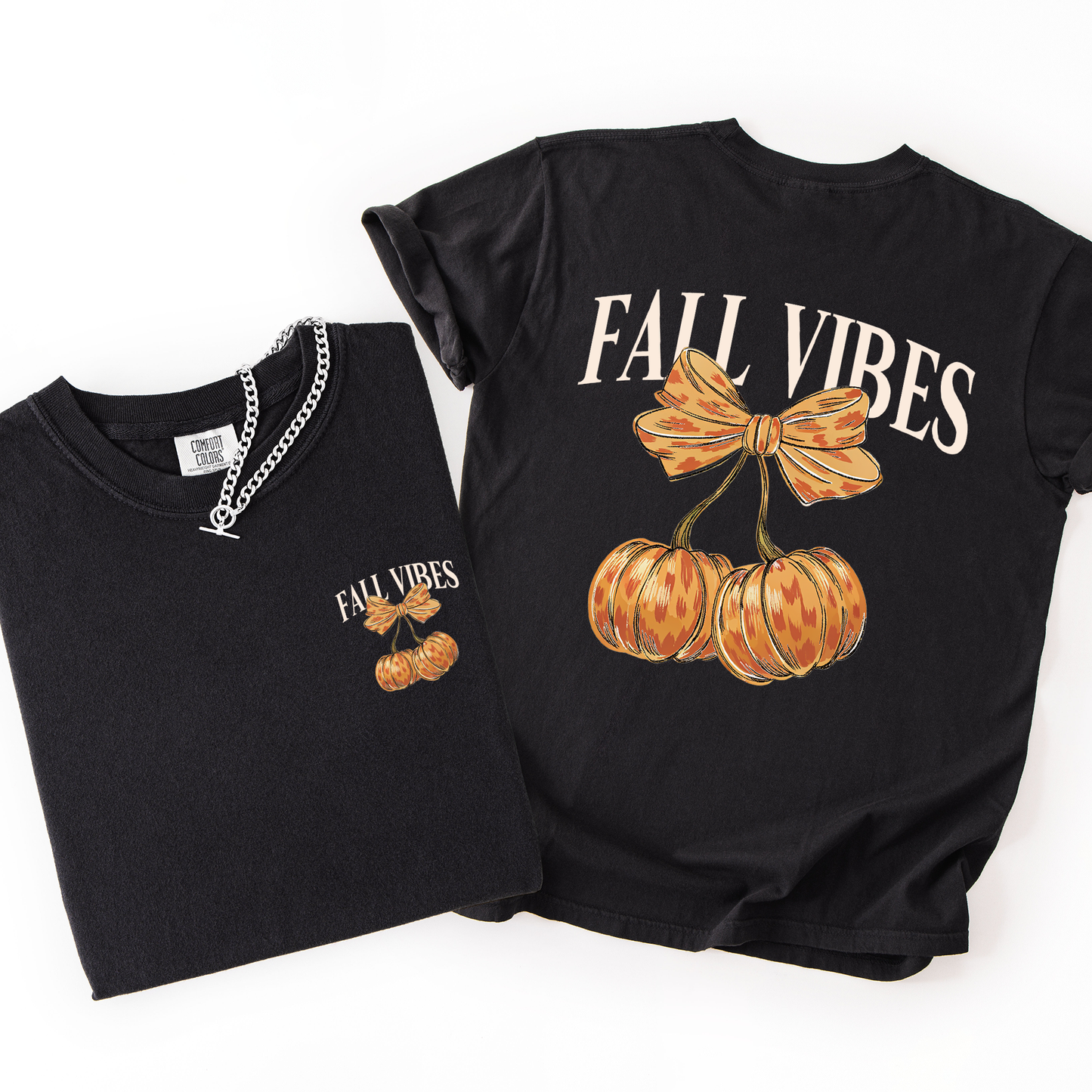 Fall Vibes, Pumpkins, Cherry, Autumn, Halloween, Comfort Colors T-Shirt