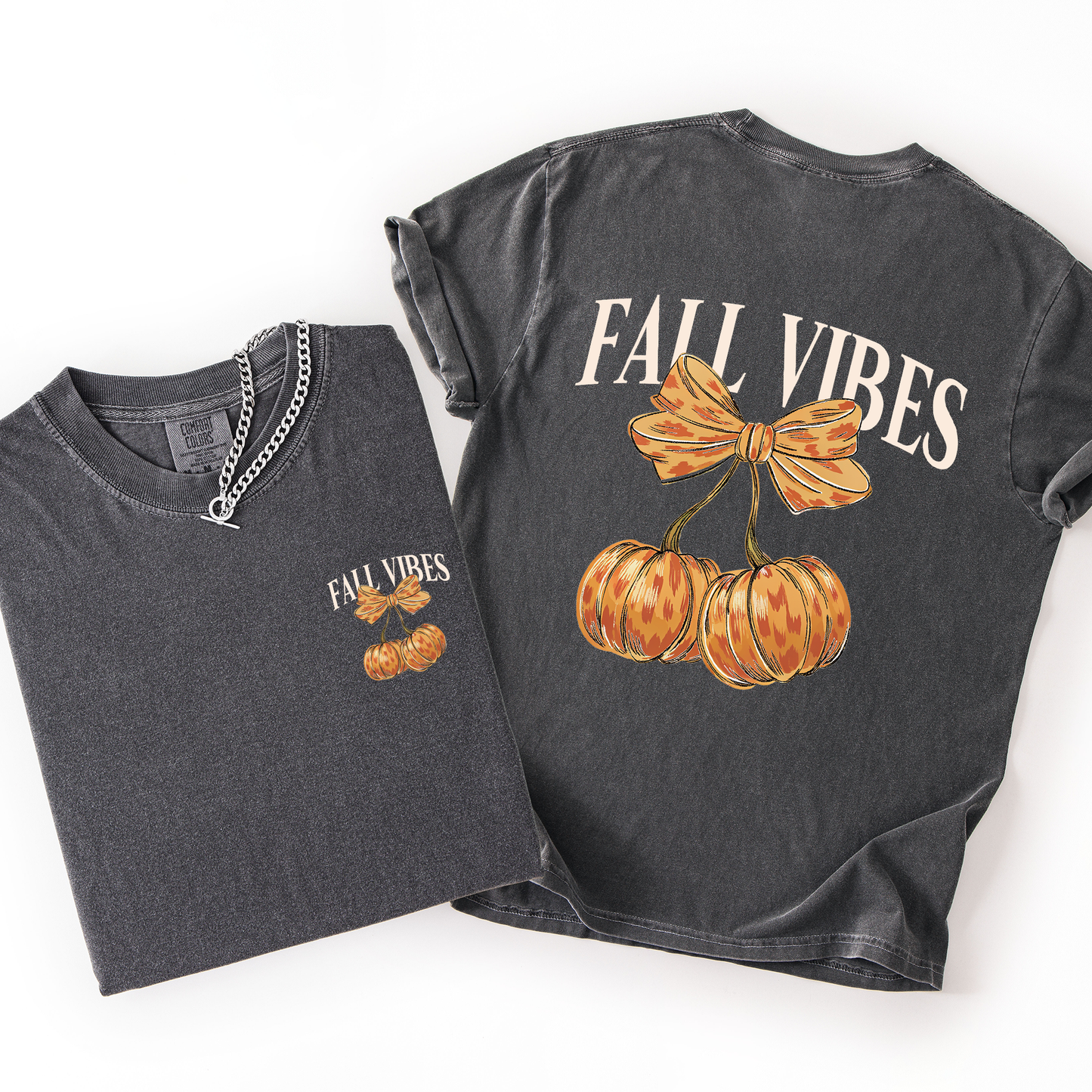Fall Vibes, Pumpkins, Cherry, Autumn, Halloween, Comfort Colors T-Shirt