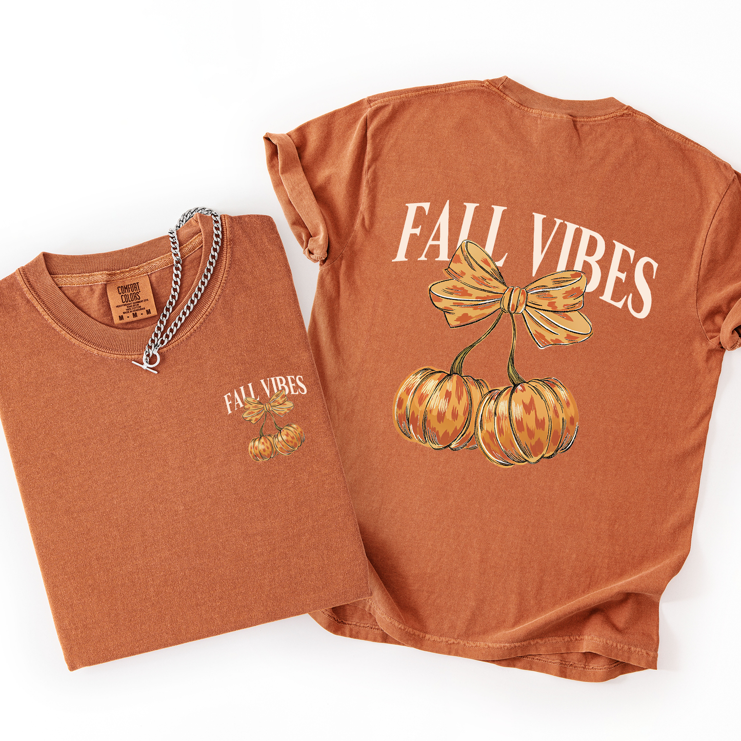 Fall Vibes, Pumpkins, Cherry, Autumn, Halloween, Comfort Colors T-Shirt