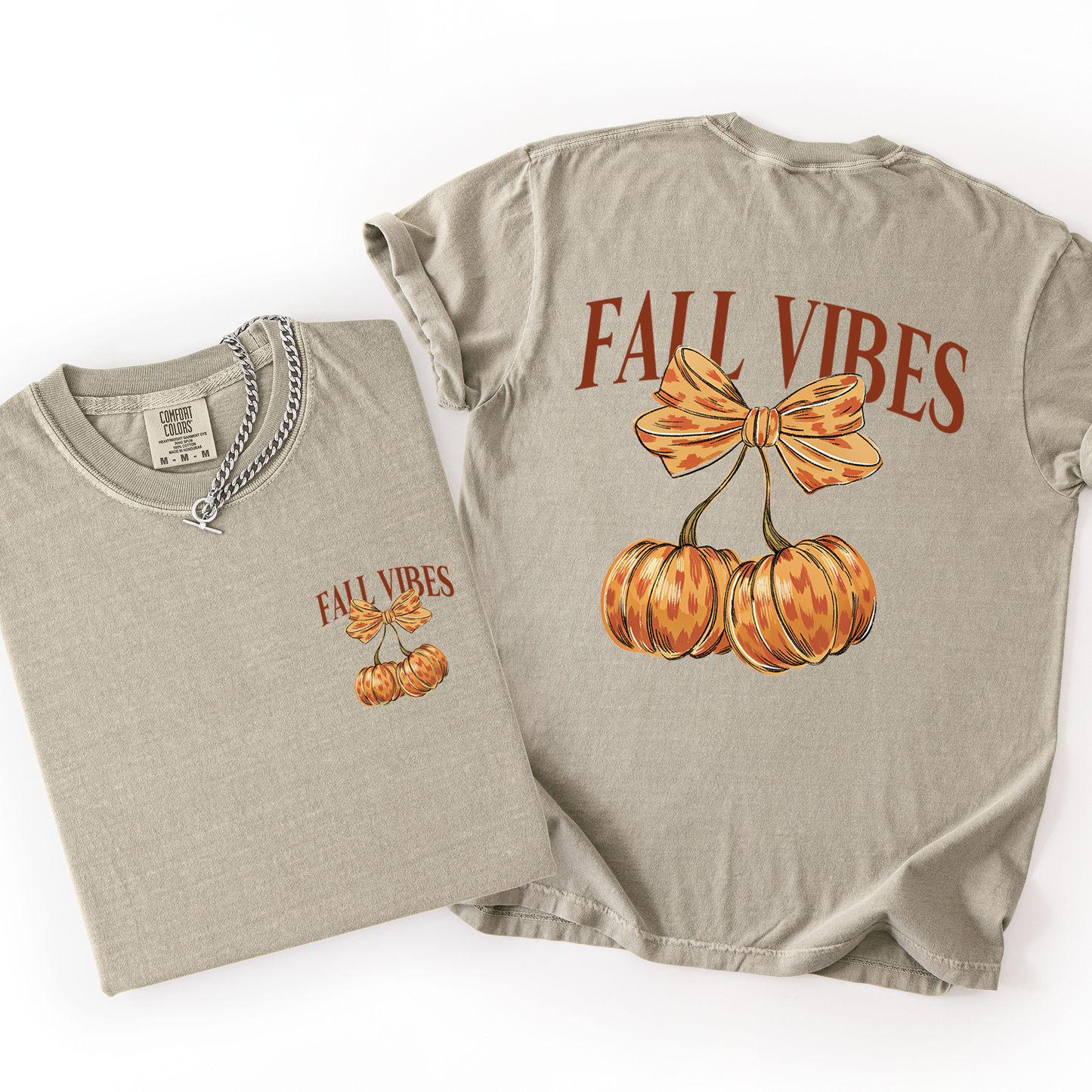 Fall Vibes, Pumpkins, Cherry, Autumn, Halloween, Comfort Colors T-Shirt