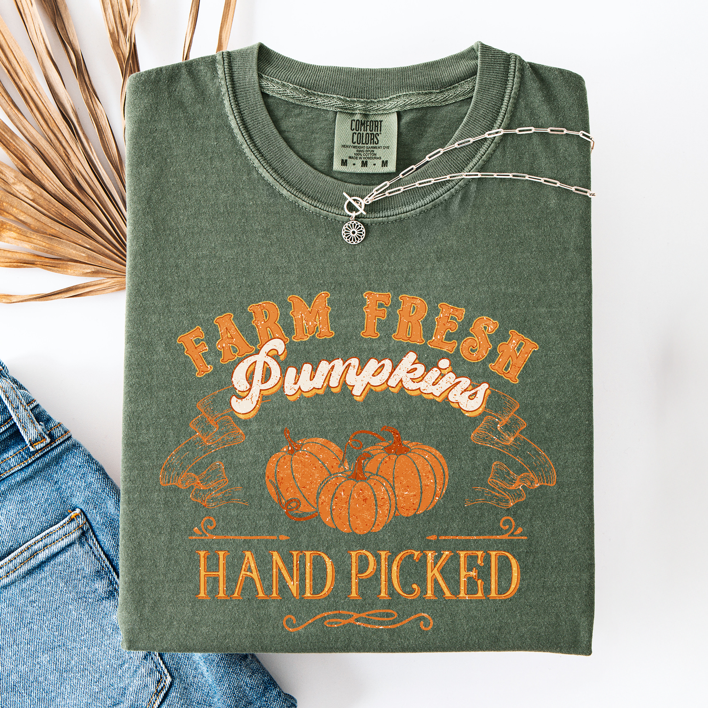 Farm Fresh Pumpkins, Hand Picked, Halloween, Fall, Autumn, Farm, Comfort Colors T-Shirt