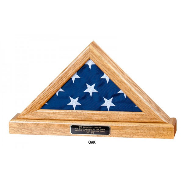 Flag and Baser display case for A large American flag, Flag and Base for a Memorial flag, Large Flag and pedestal display frame