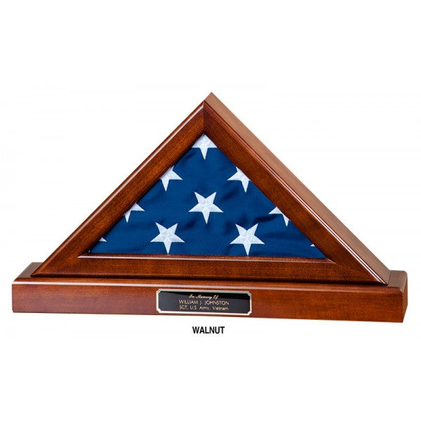 Flag and Baser display case for A large American flag, Flag and Base for a Memorial flag, Large Flag and pedestal display frame