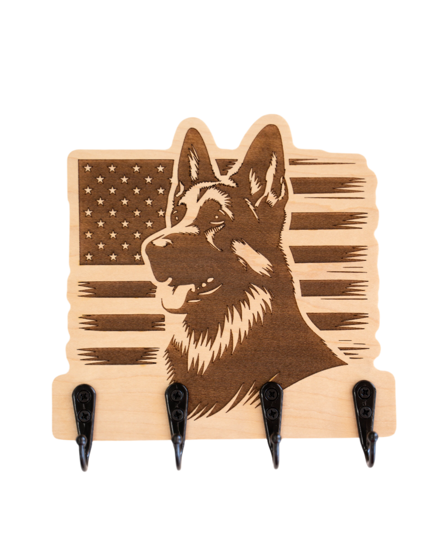 German Shepherd Flag Wall Hanger