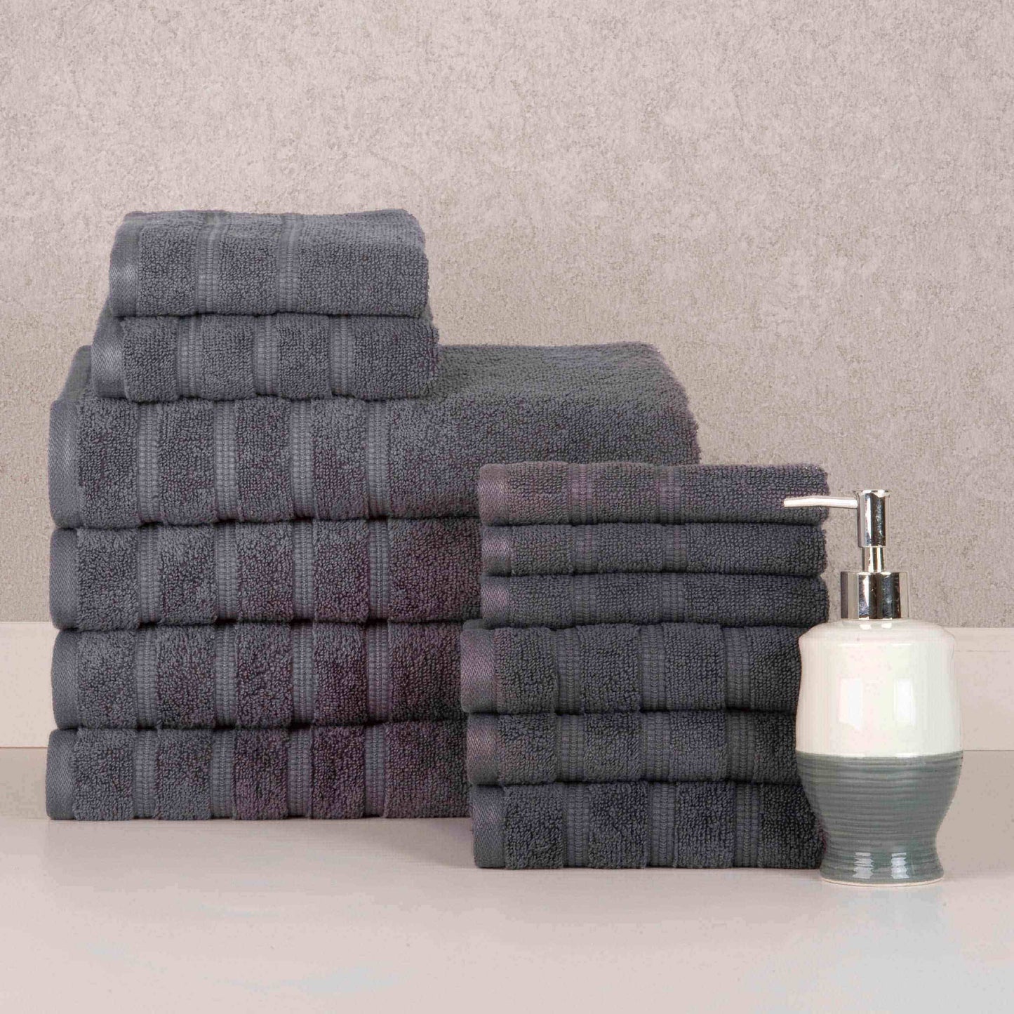 Bibb Home Zero Twist Egyptian Cotton Towel Set.