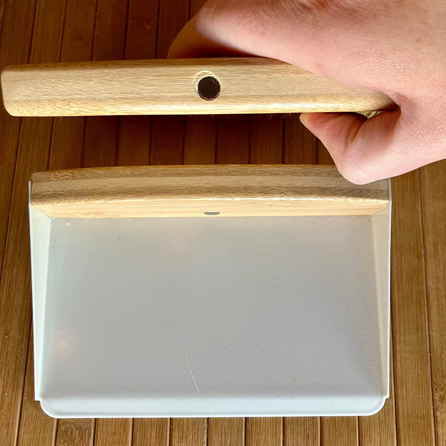 Bamboo Dust Pan With Brush