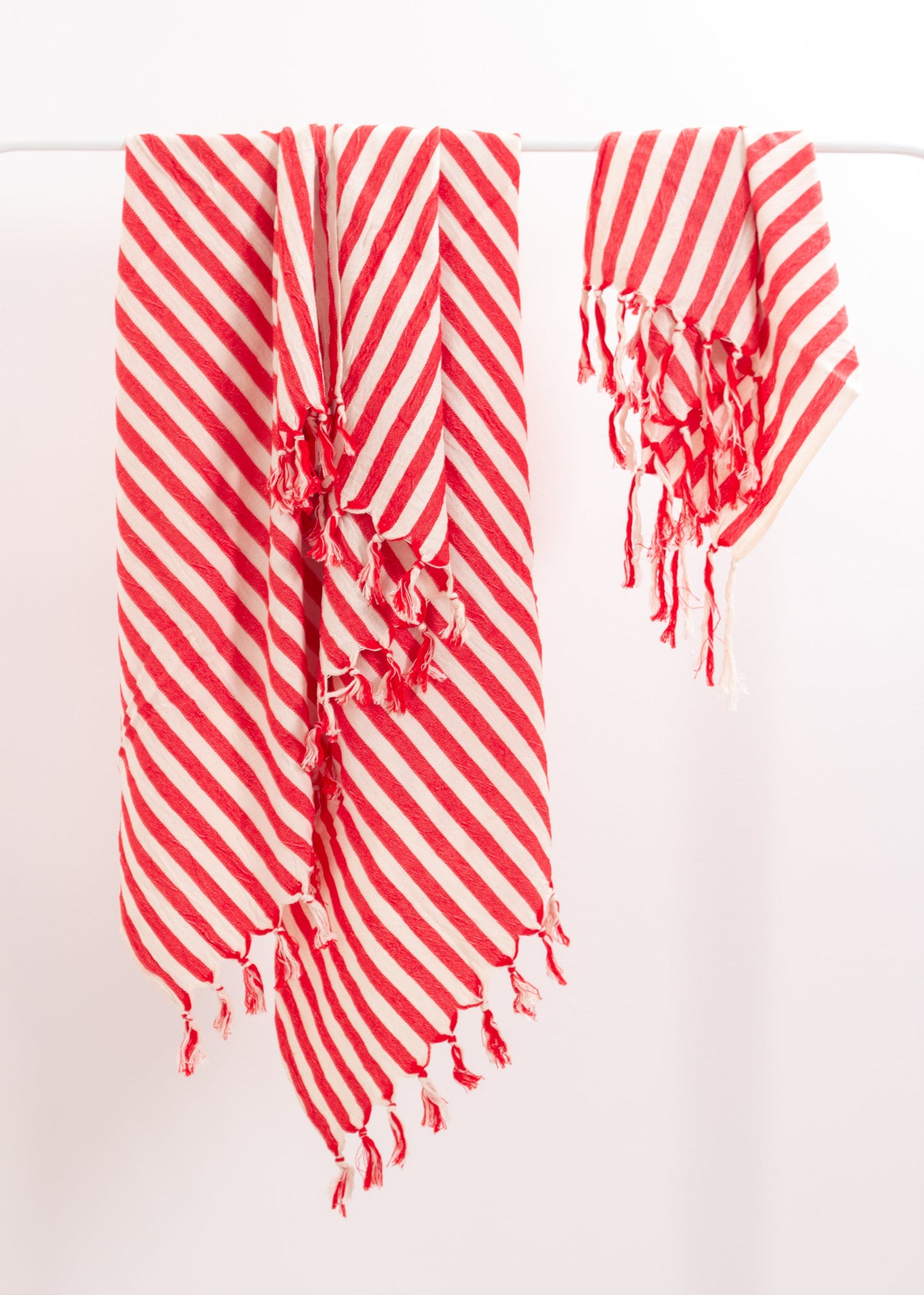 Girit Red Cotton Linen Towel