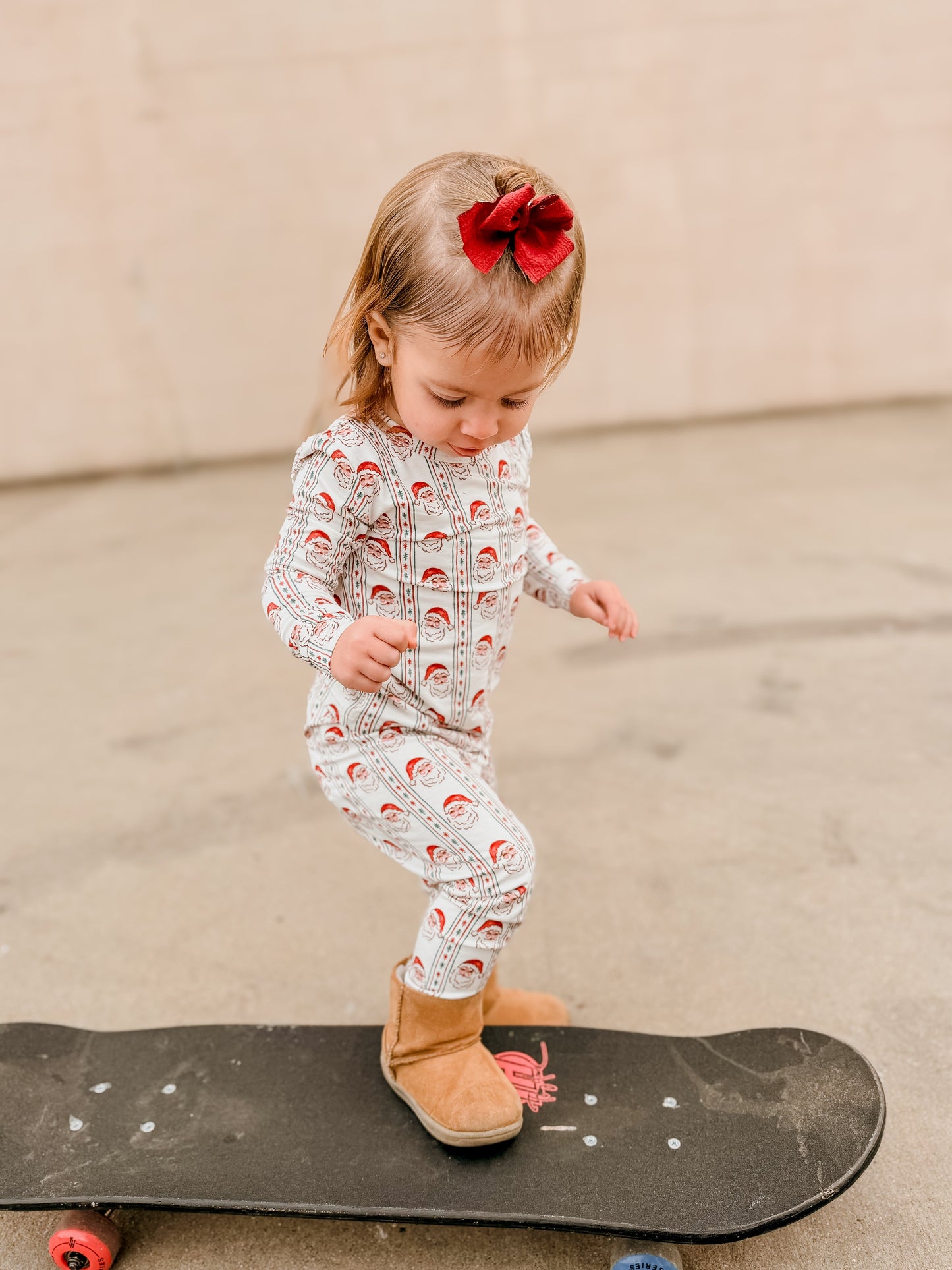 Vintage Santa Bamboo Christmas Pajamas - 2pc Set