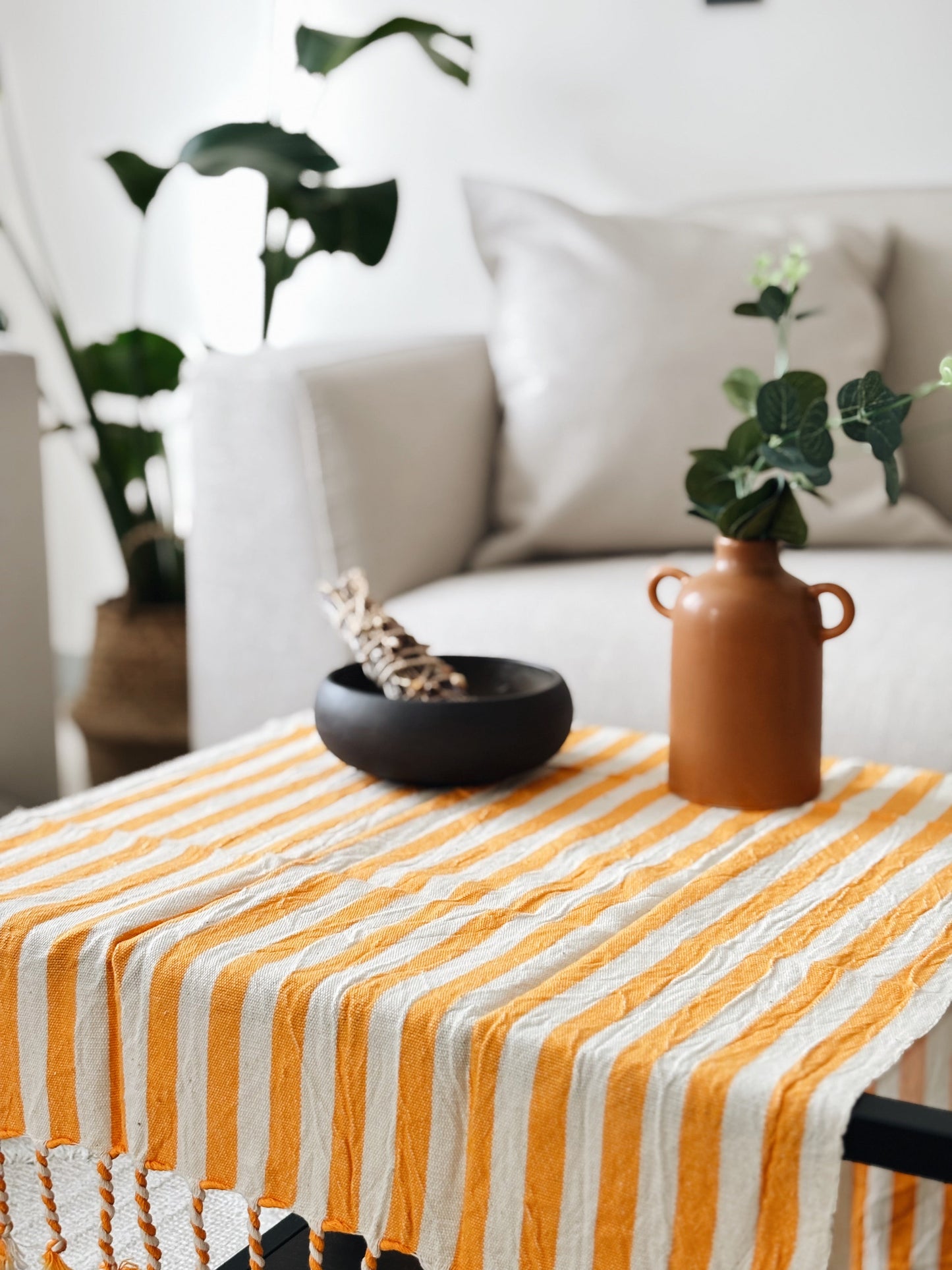 Girit Yellow Cotton Linen Towel