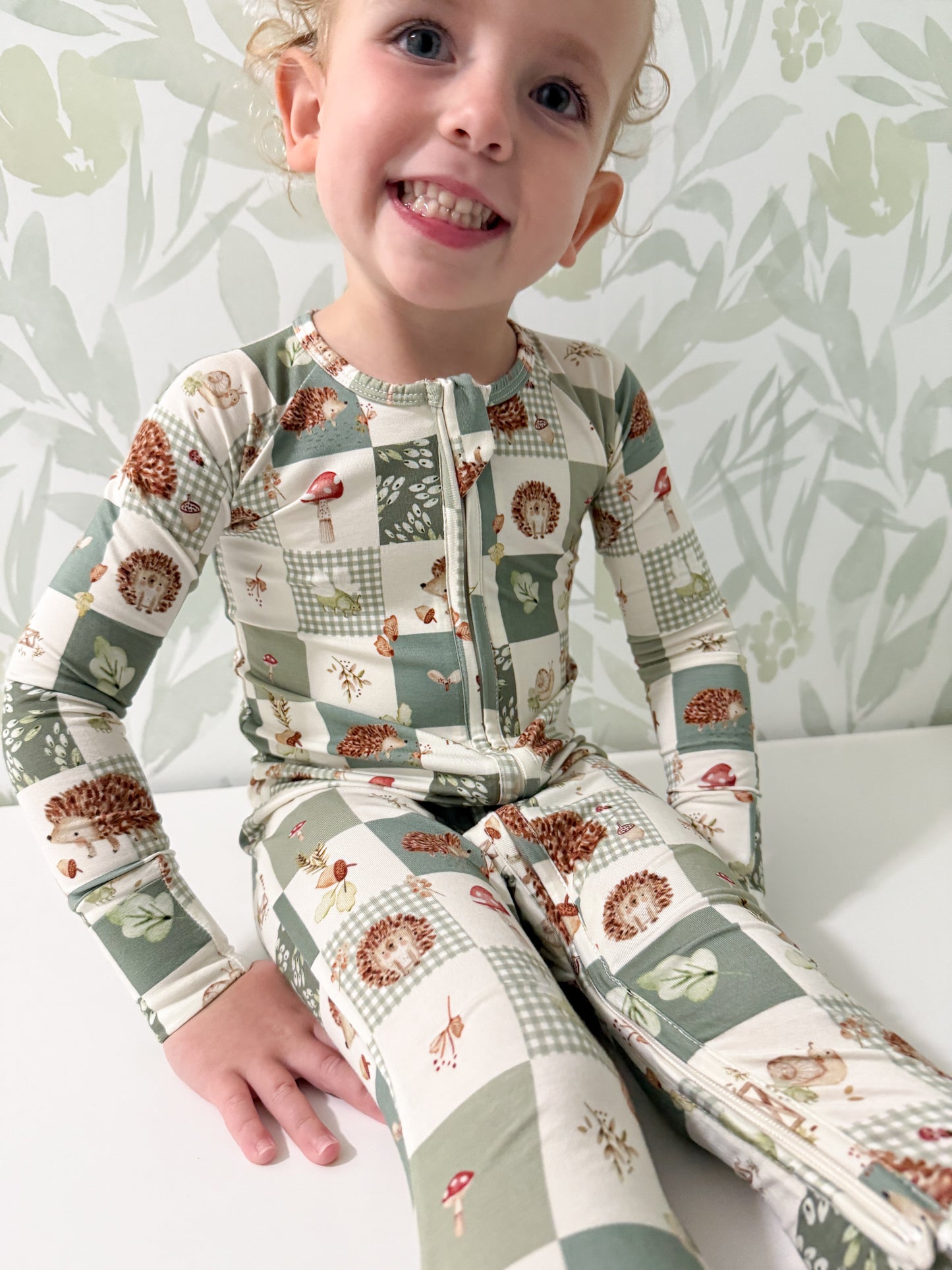Harvest Hedgehogs Bamboo Zippy Pajamas
