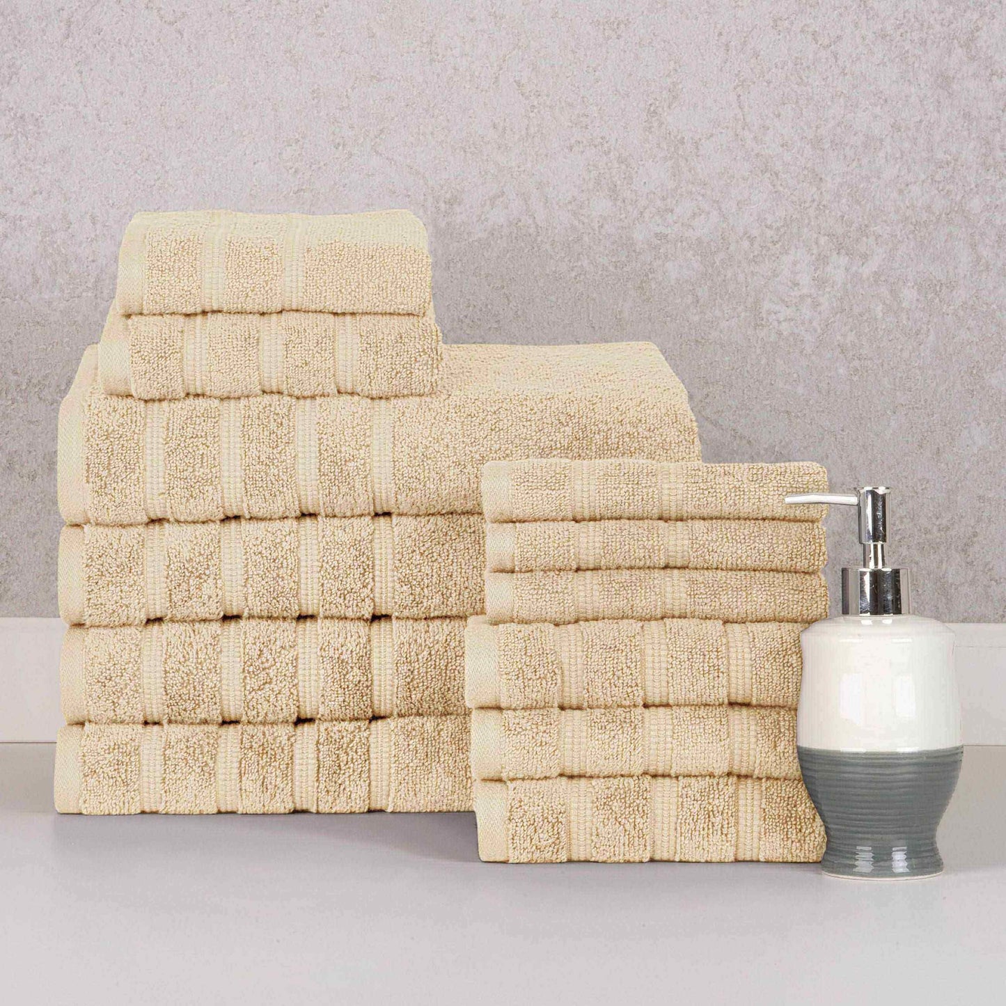 Bibb Home Zero Twist Egyptian Cotton Towel Set.