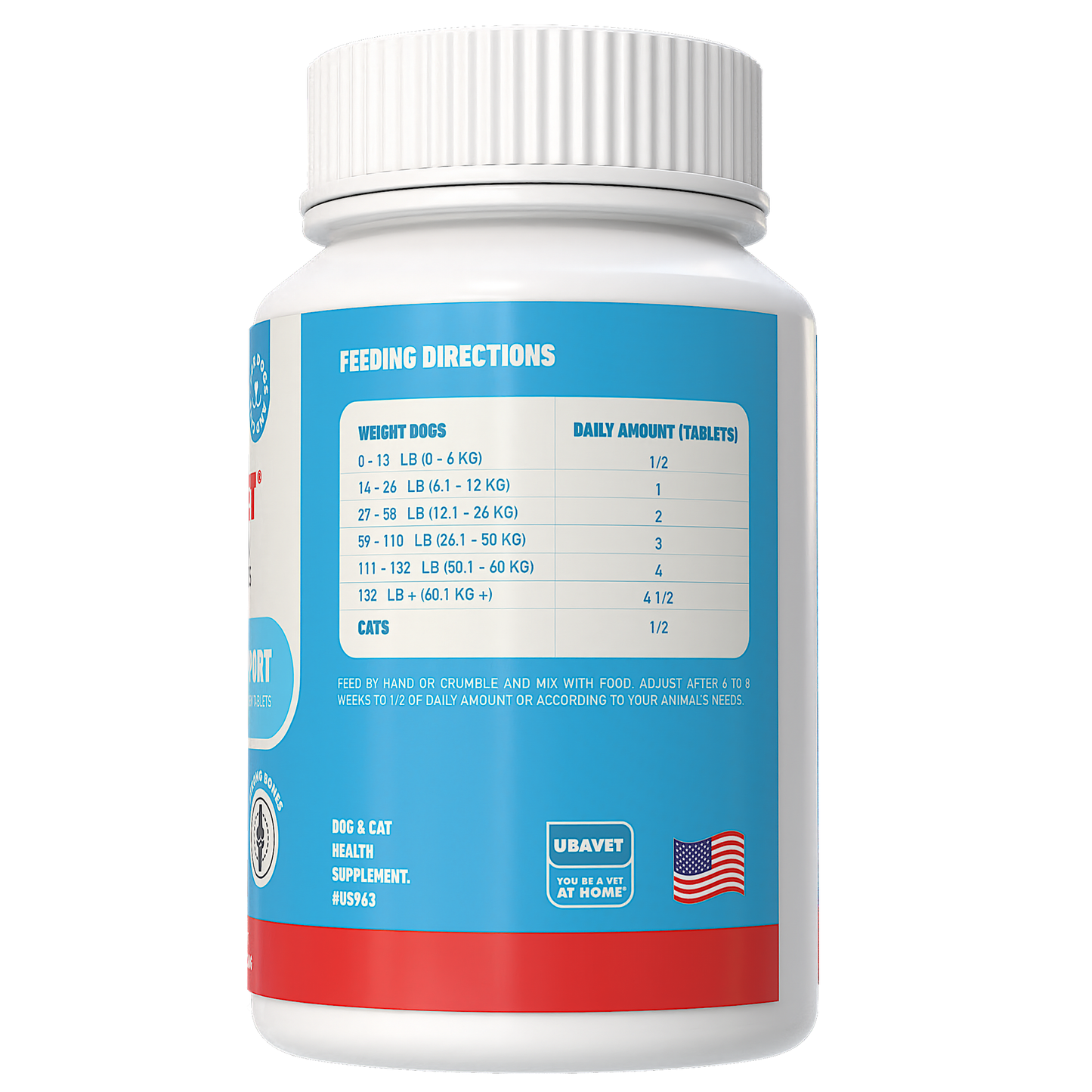UBAVET Joint Support Advanced Joint Care Chew Tablets for Dogs & Cats