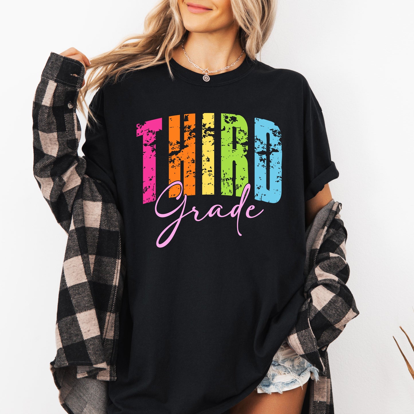 Third Grade, Retro, Teacher, Back to School, First Day of School, Cute, Teacher Appreciation, Coquette, Comfort Colors T-Shirt