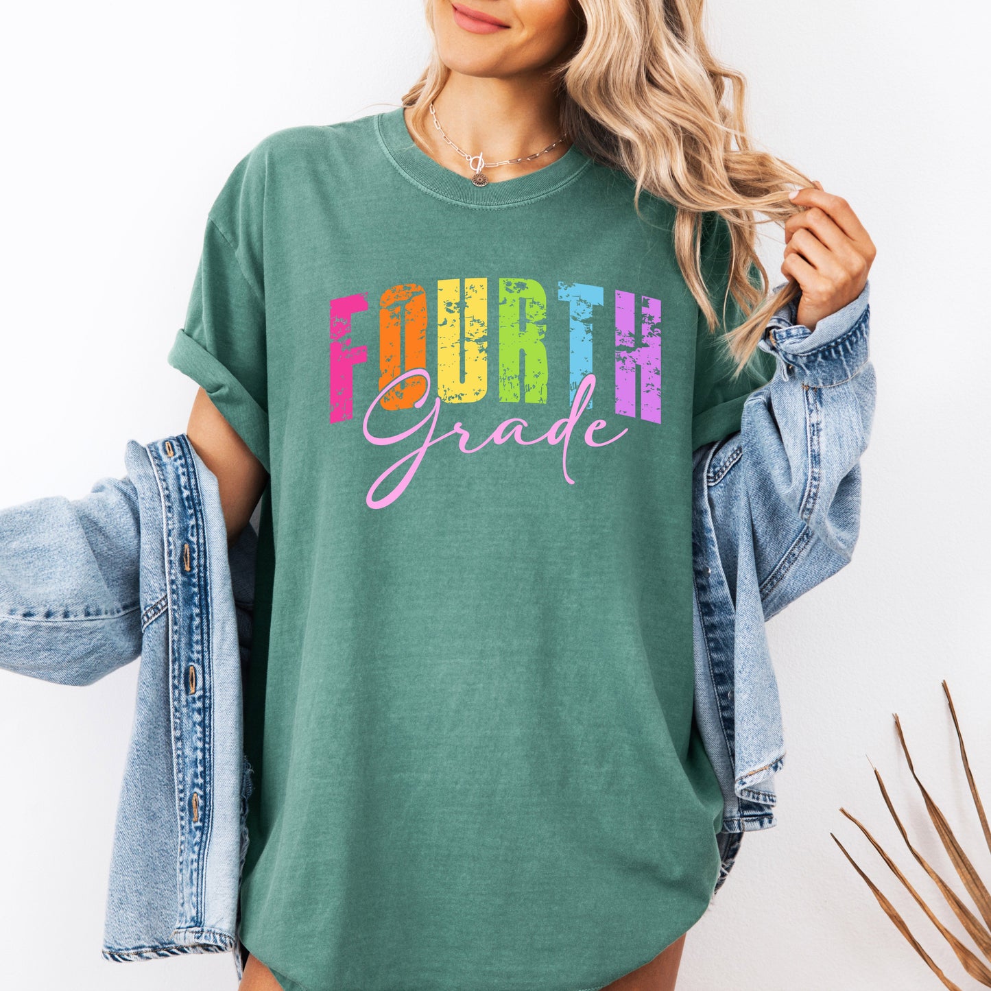 Fourth Grade, Retro, Teacher, Back to School, First Day of School, Cute, Teacher Appreciation, Coquette, Comfort Colors T-Shirt