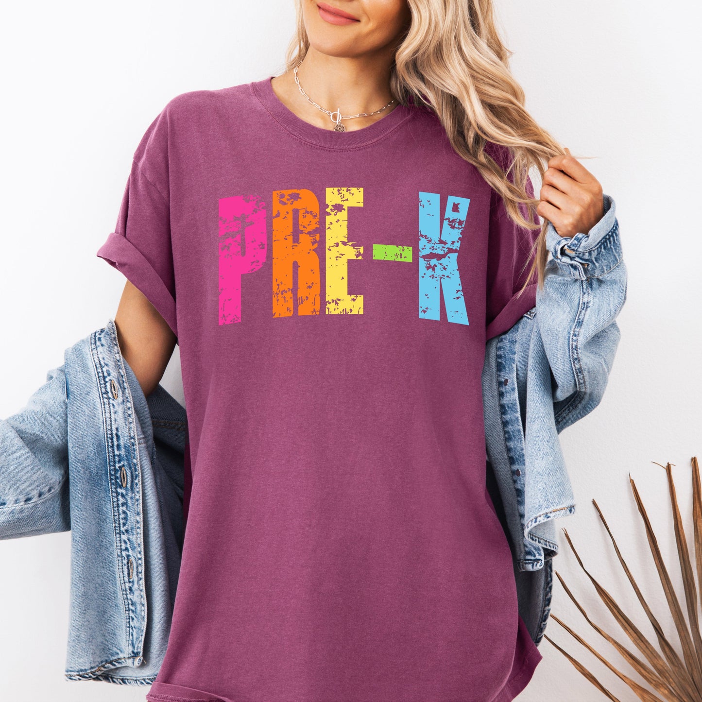 Pre-K, Retro, Teacher, Back to School, First Day of School, Cute, Teacher Appreciation, Coquette, Comfort Colors T-Shirt