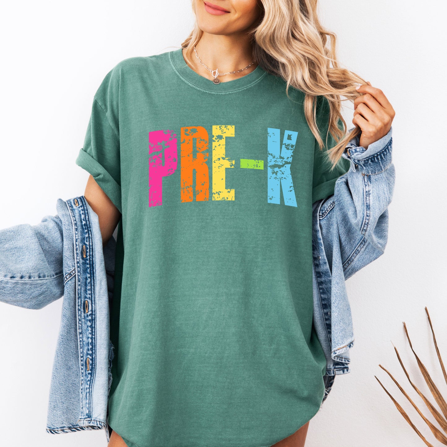 Pre-K, Retro, Teacher, Back to School, First Day of School, Cute, Teacher Appreciation, Coquette, Comfort Colors T-Shirt