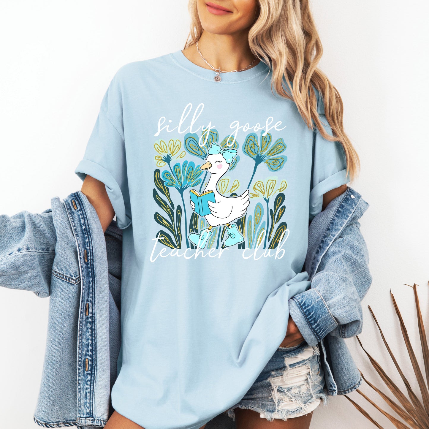 Silly Goose Teacher Club, Back to School, First Day of School, Cute, Teacher Appreciation, Coquette, Comfort Colors T-Shirt