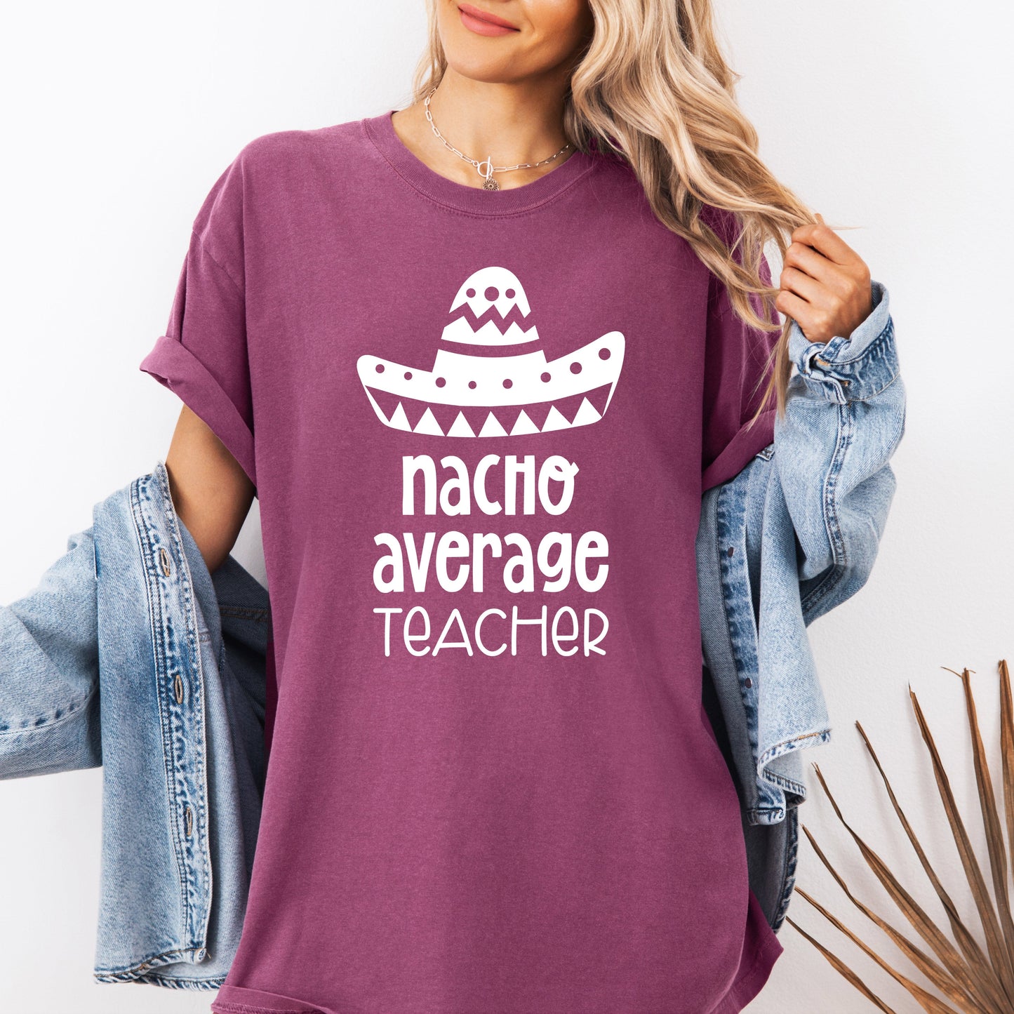 Nacho Average Teacher, Back to School, First Day of School, Cute, Teacher Appreciation, Coquette, Comfort Colors T-Shirt