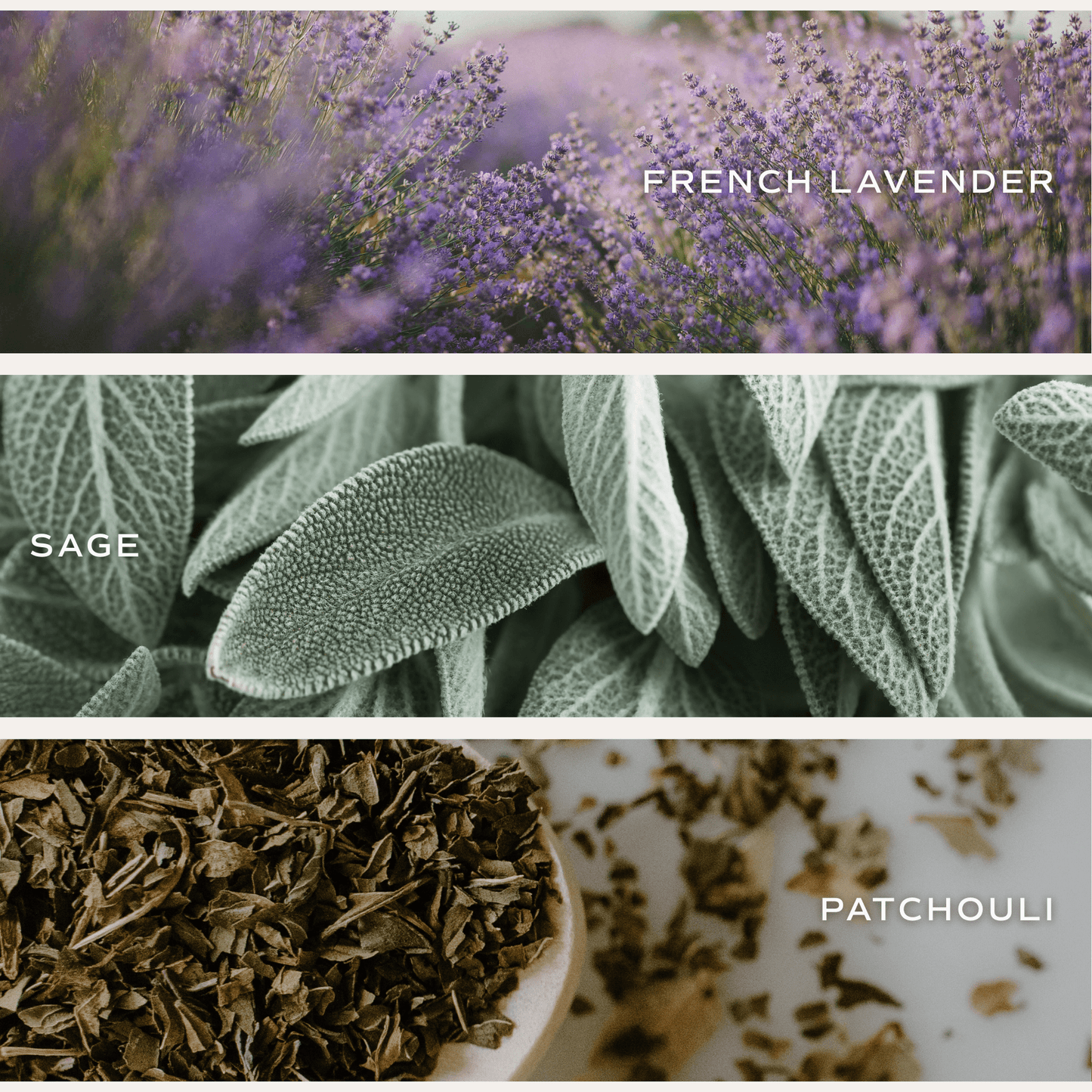 Lavender and Sage Soy Candle - Clear Jar - 9 oz