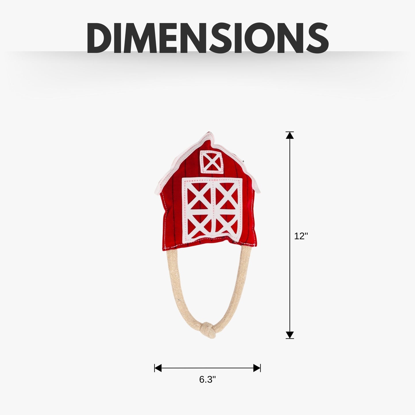 Country Living Faux Leather Red Barn Dog Chew Toy – Safe, Long-Lasting, and Non-Toxic