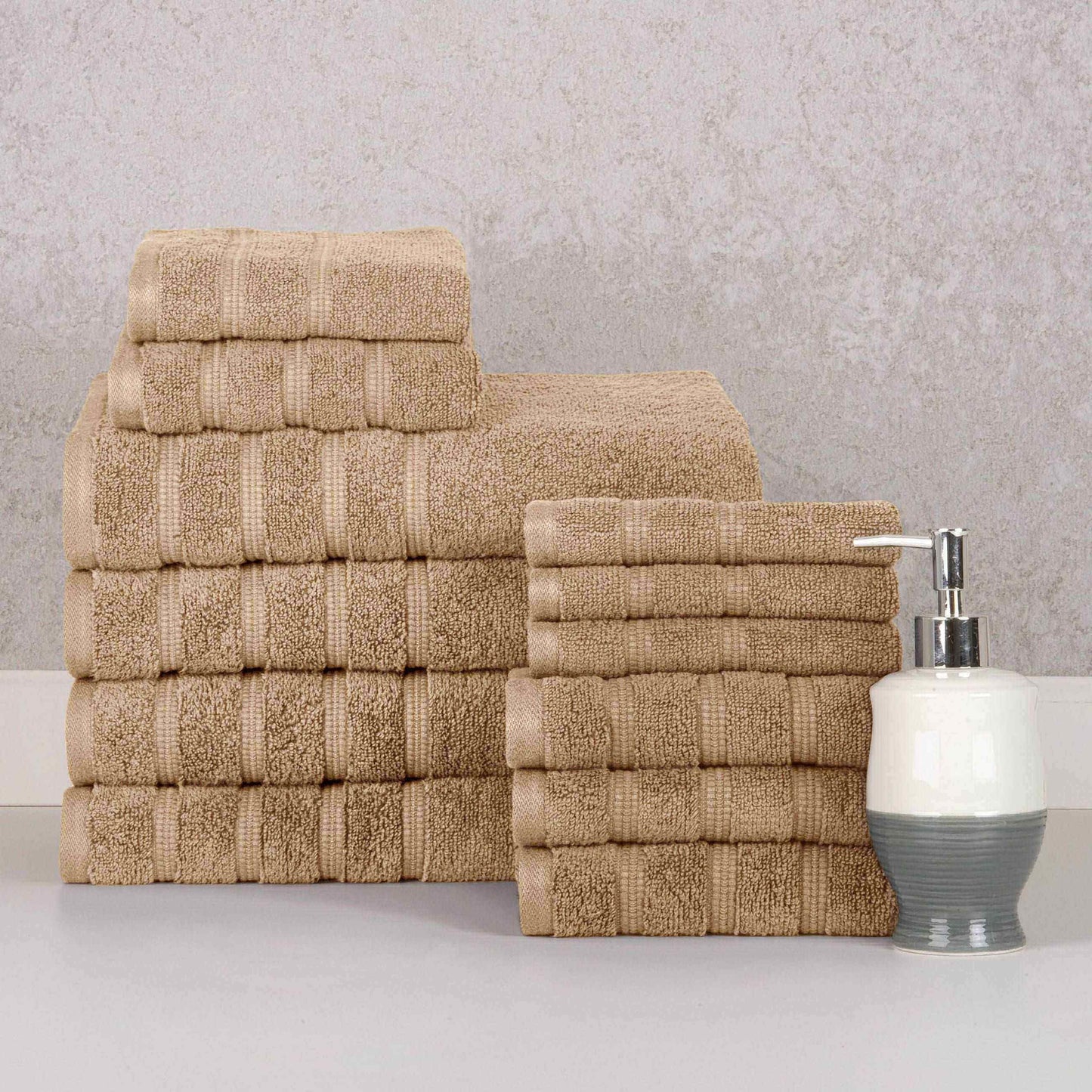 Bibb Home Zero Twist Egyptian Cotton Towel Set.