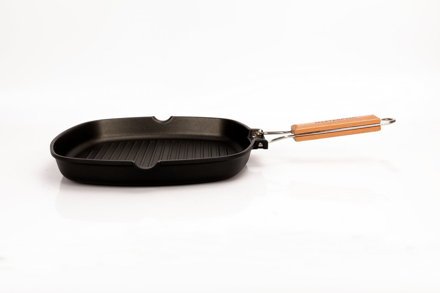 MASTERPAN Nonstick Grill Pan with Folding Handle, 8" (20cm)