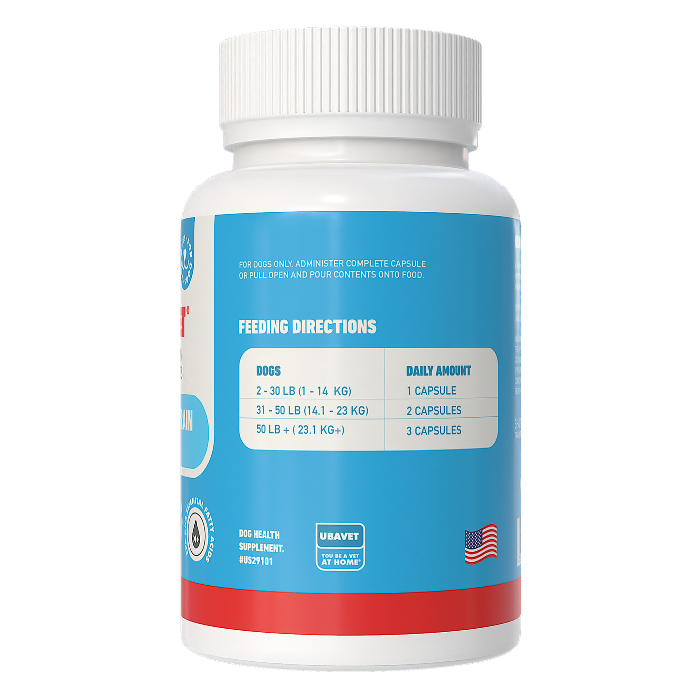 UBAVET Memory & Brain Support for Senior Dogs – 90 ct Cognitive Health Supplement