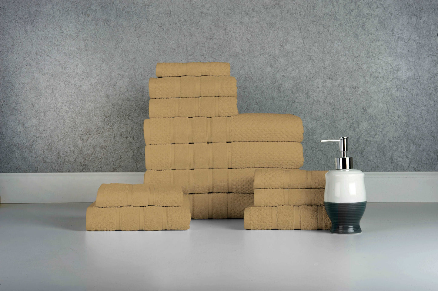 Bibb Home 12 Piece Egyptian Cotton Towel Set.