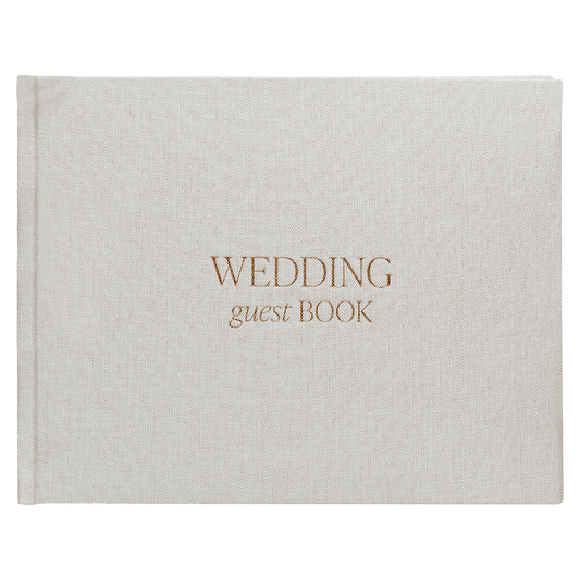 Tan Wedding Guestbook