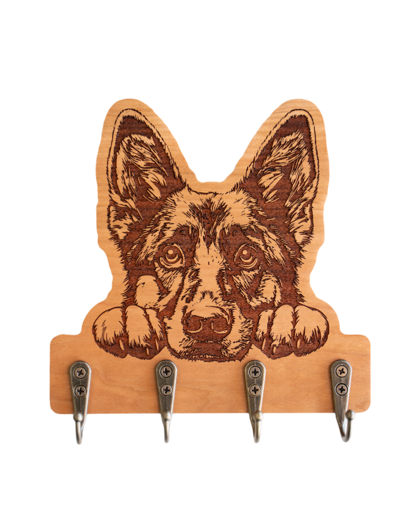 Peeking German Shepherd 02 Wall Hanger