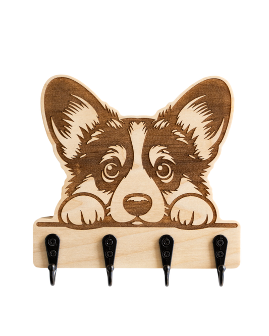 Peeking Corgi 01 Wall Hanger