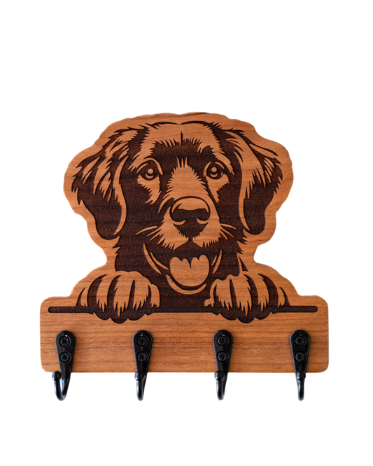 Peeking Golden Retriever Wall Hanger