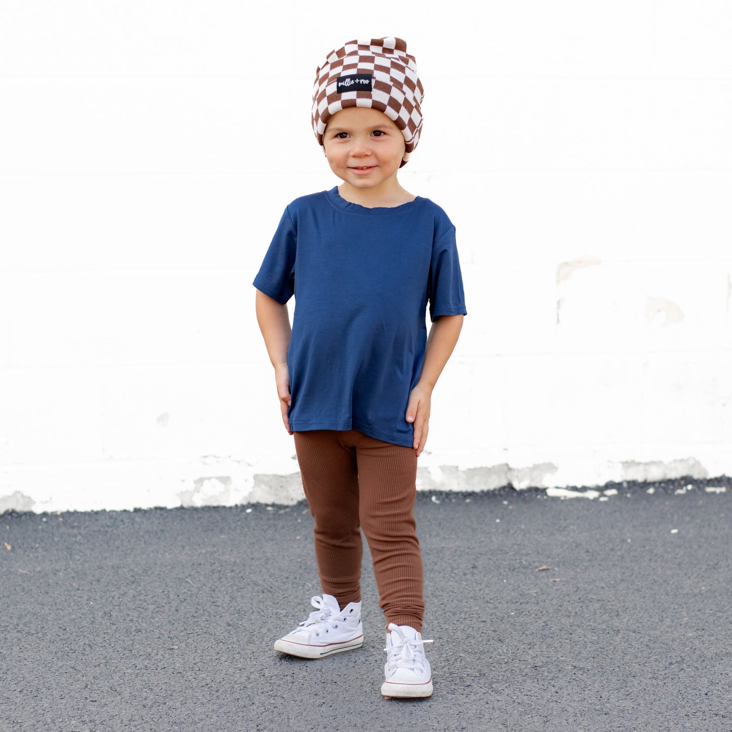 BAMBOO BASIC TEE- Navy