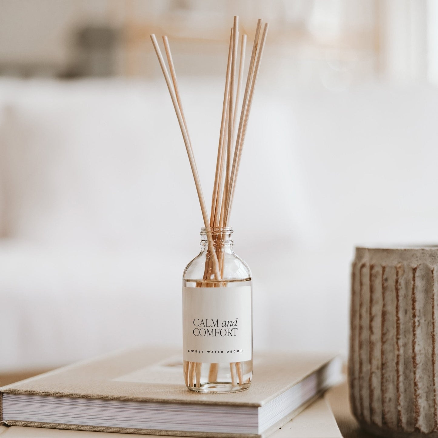 Calm and Comfort Clear Reed Diffuser (Self Care Lavender and Eucalyptus)