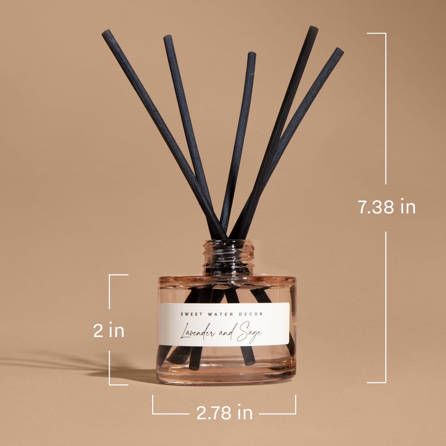 Mango and Coconut Tinted Glass Jar Reed Diffuser