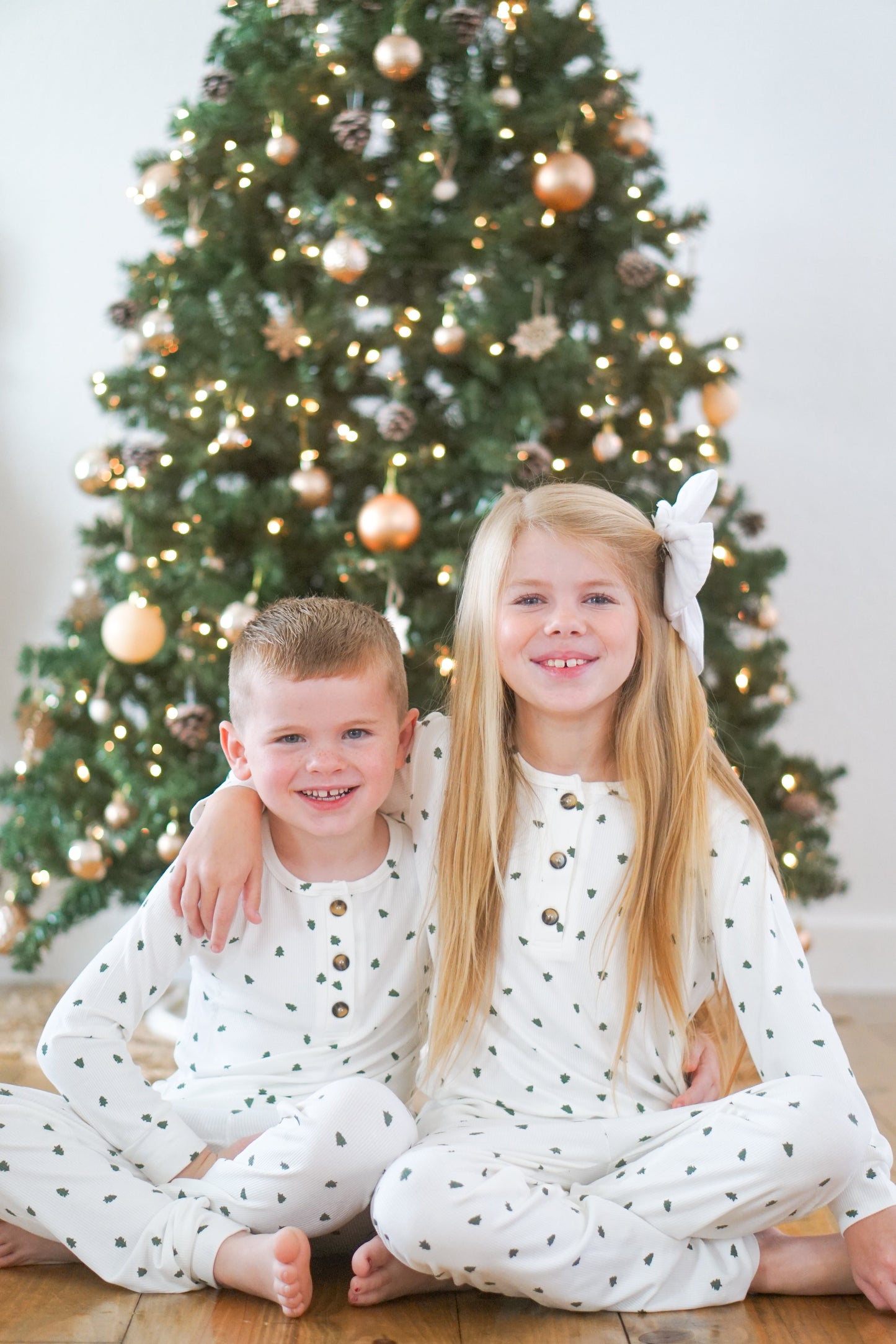 Tiny Trees Ribbed Bamboo 2pc Henley Pajamas